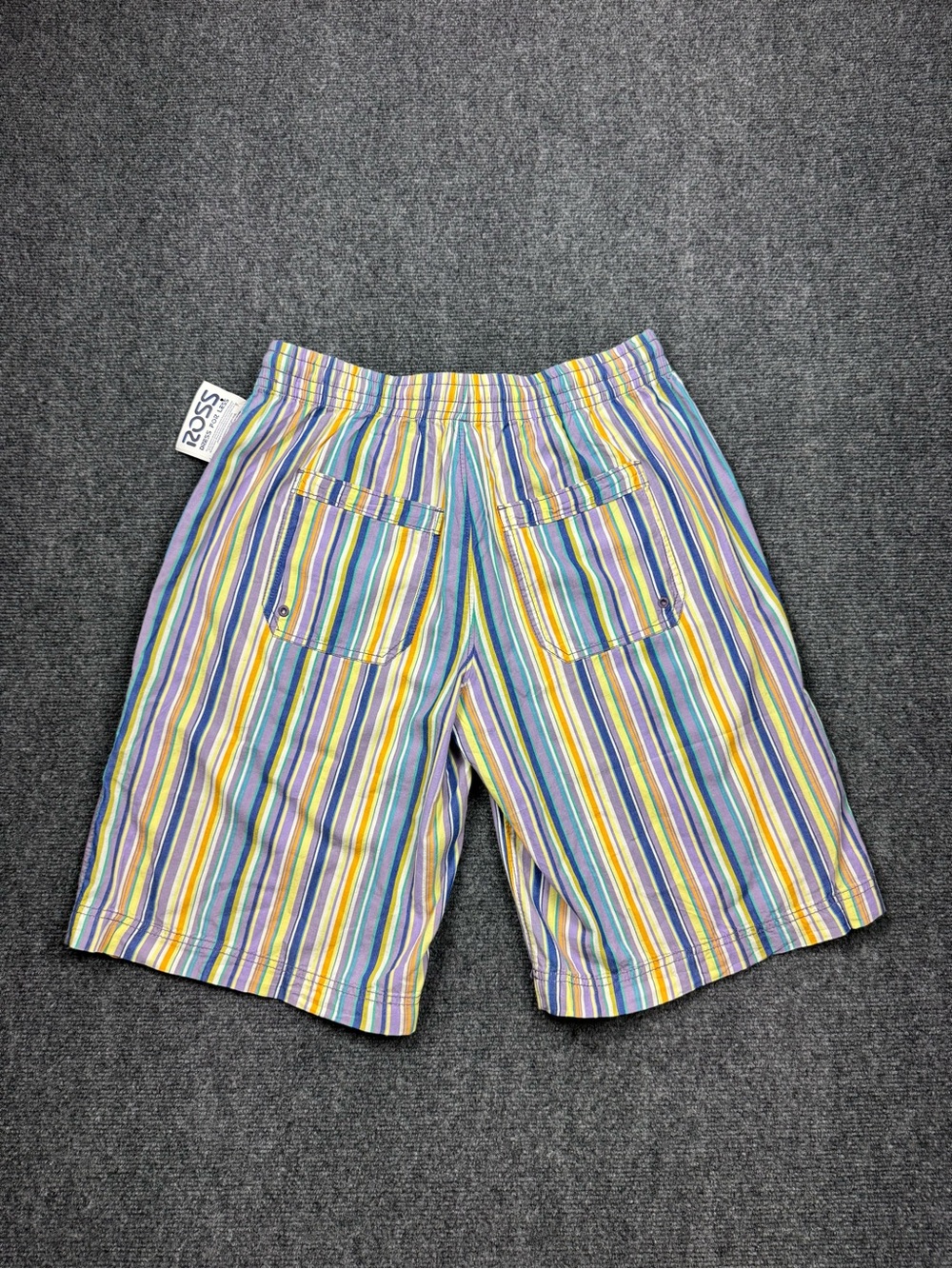 Free People Saylor Poplin Stripe Shorts Size XS Multicolor Pull On Knee Length - Picture 3 of 11